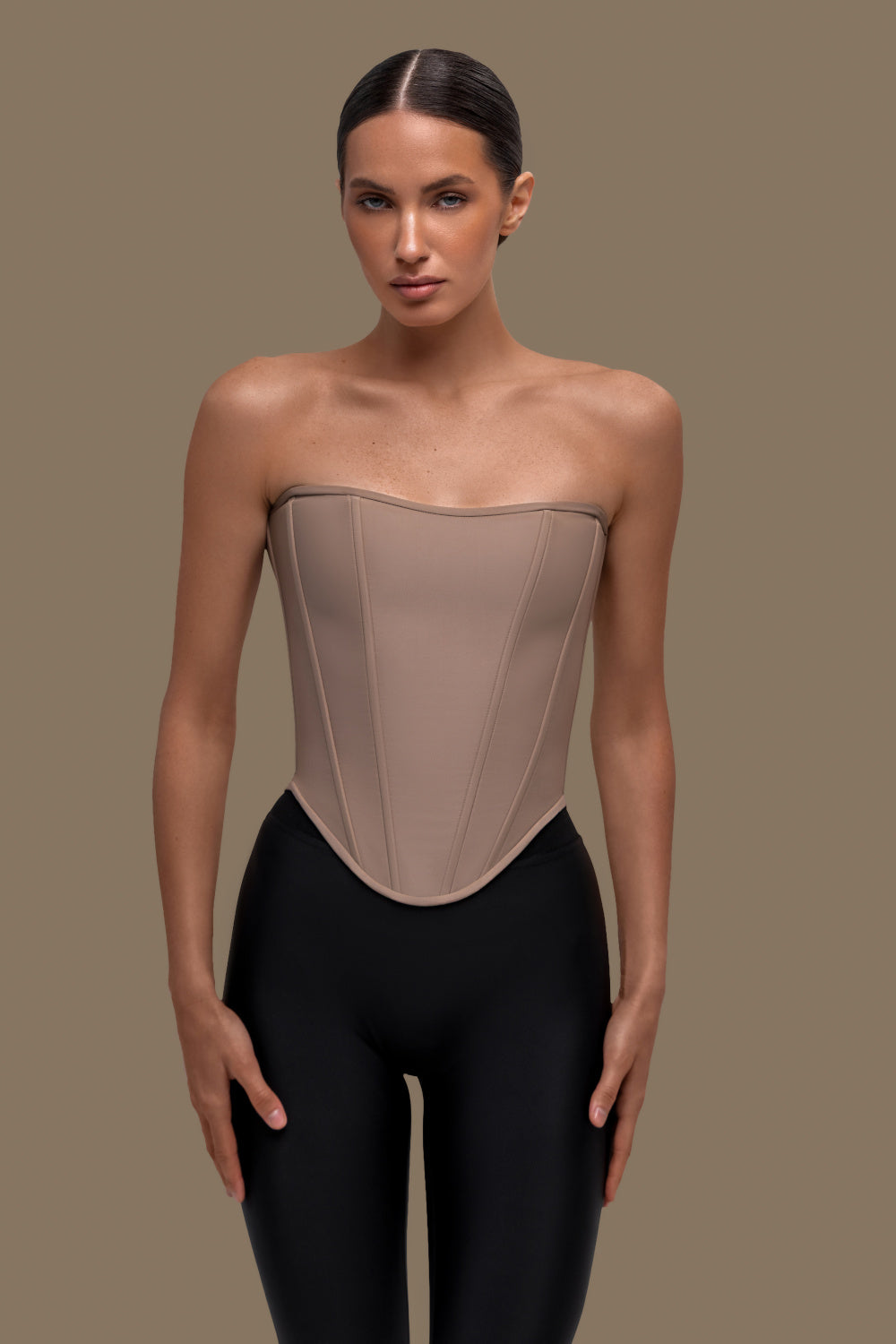 Beige corset top