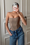 Beige corset top