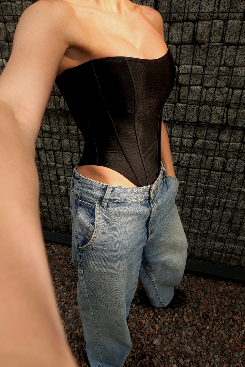 Black corset top