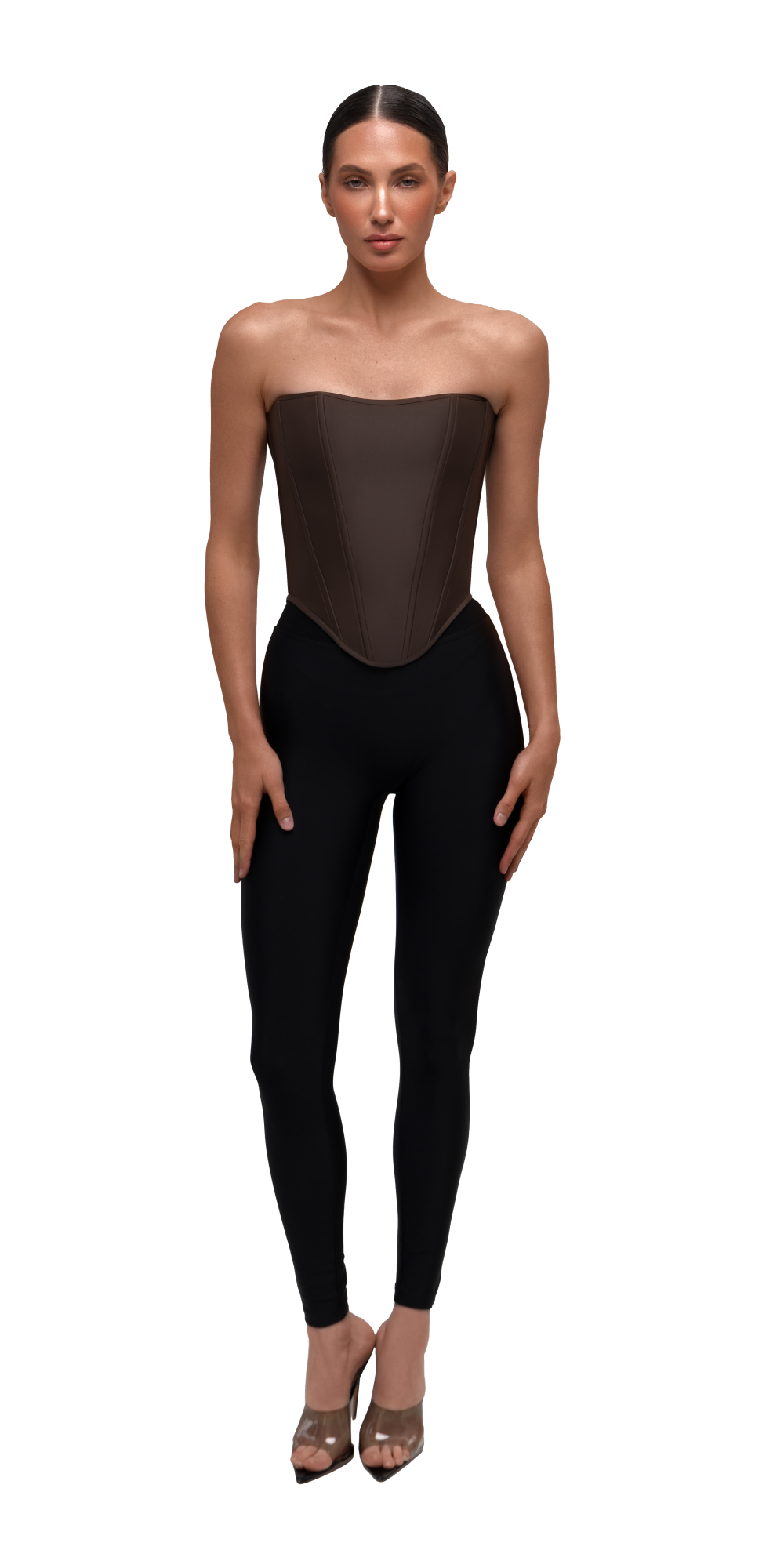 Brown corset top