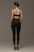 Matte brown leggings