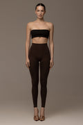 Matte brown leggings