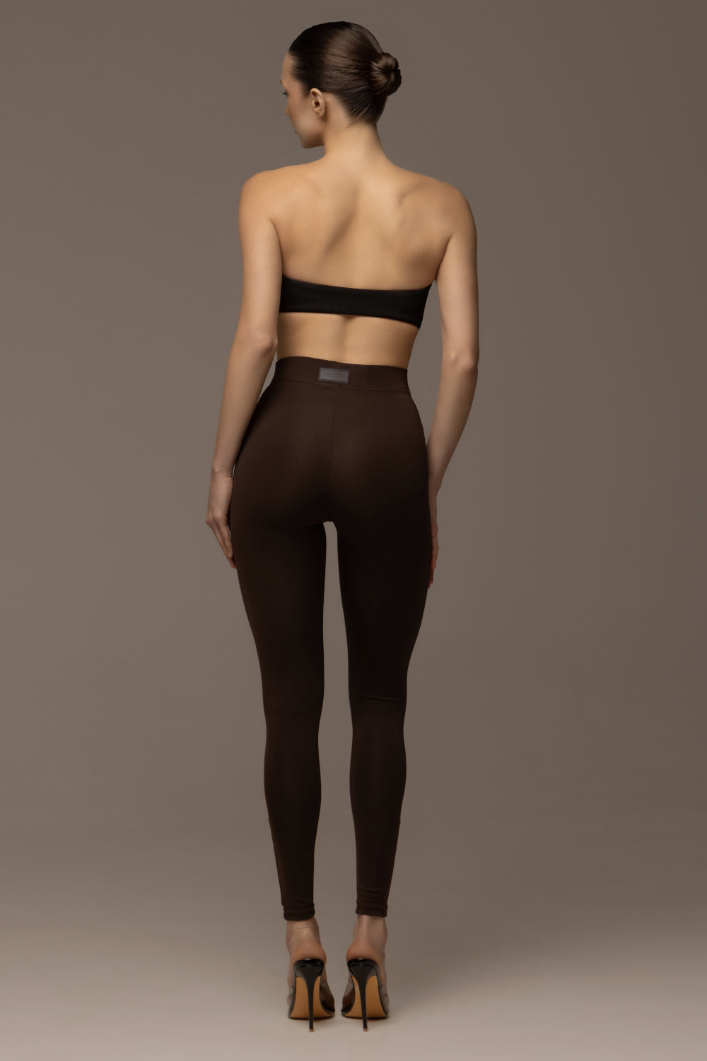 Matte brown leggings