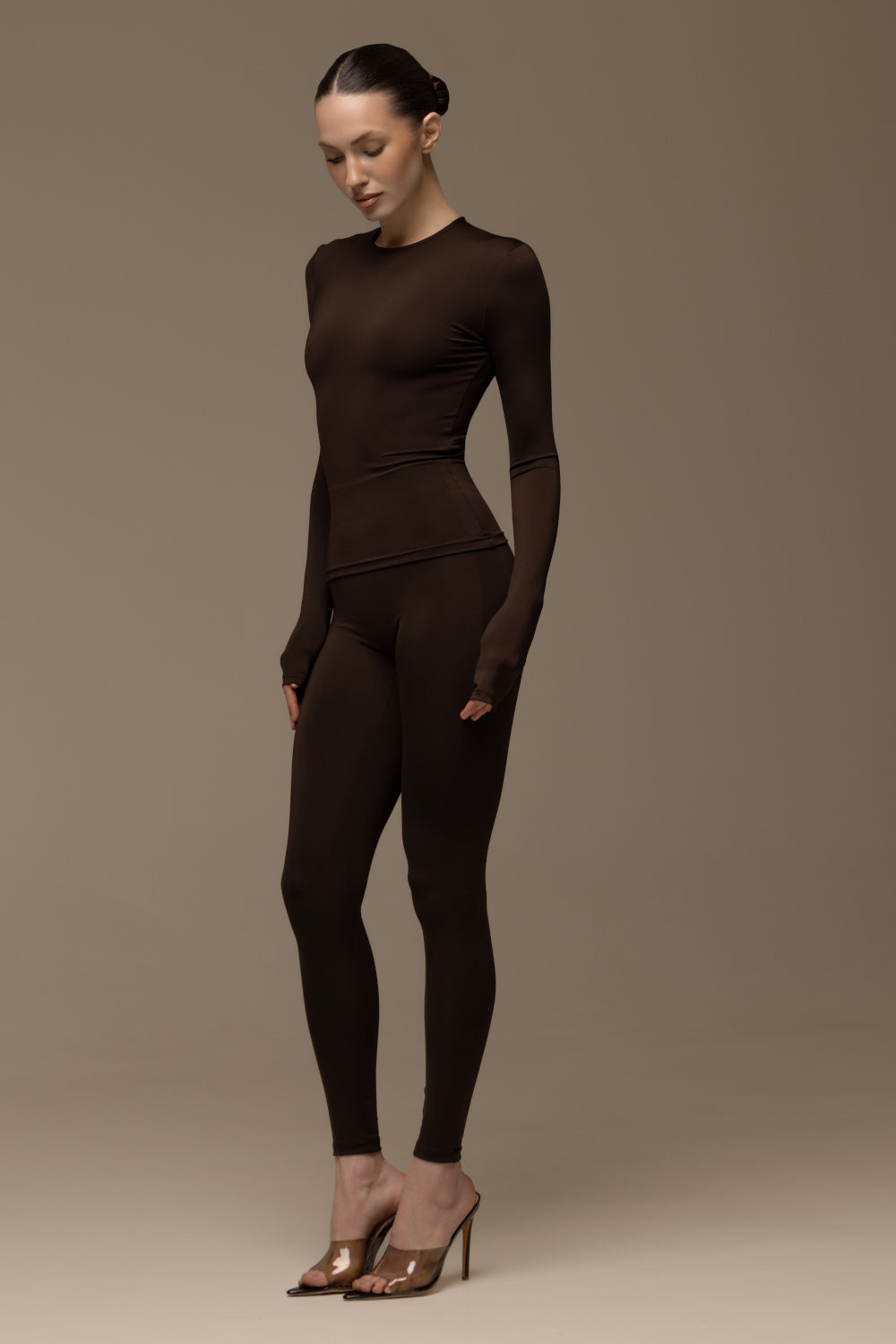 Matte brown long sleeve