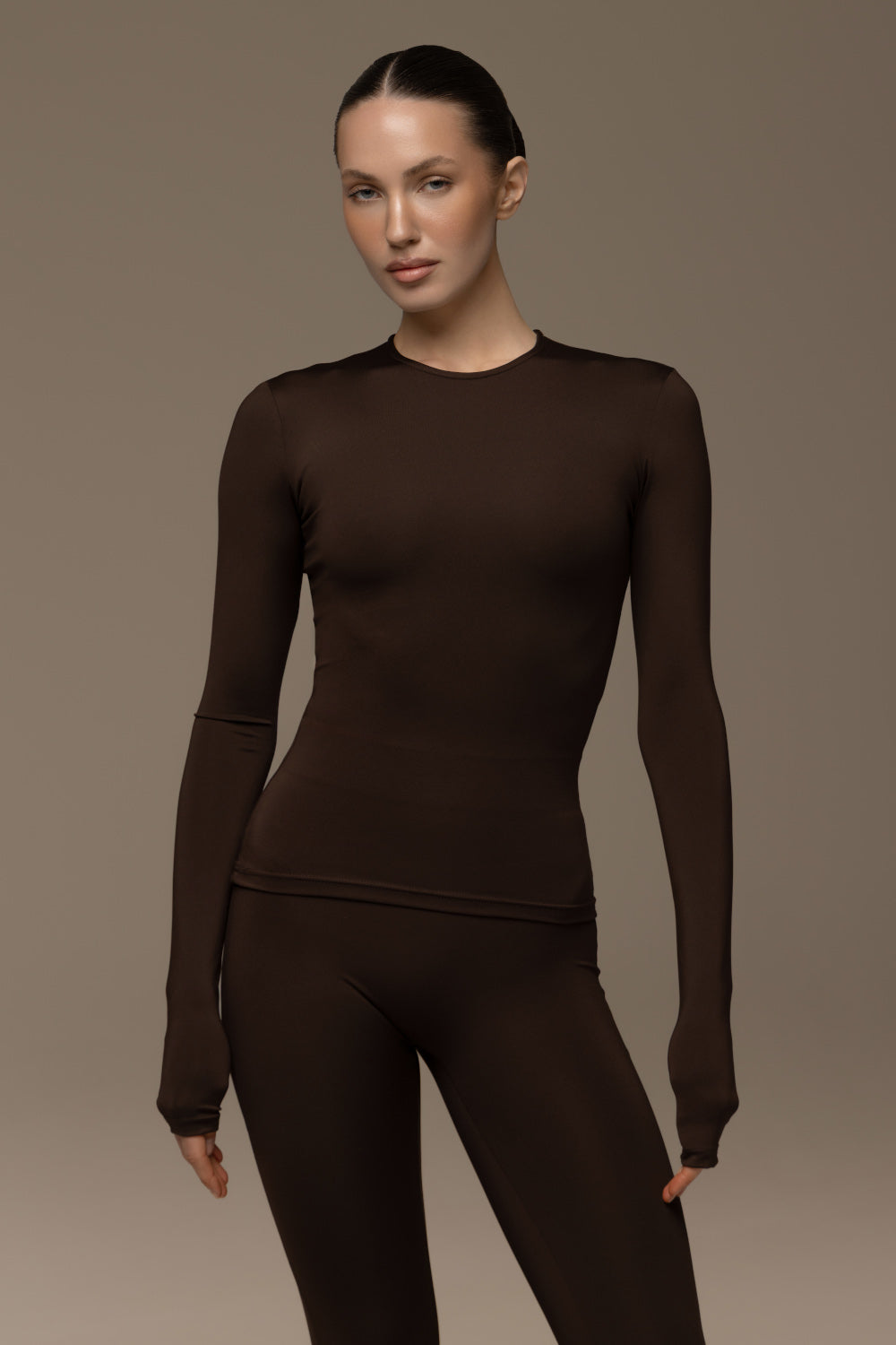 Matte brown long sleeve