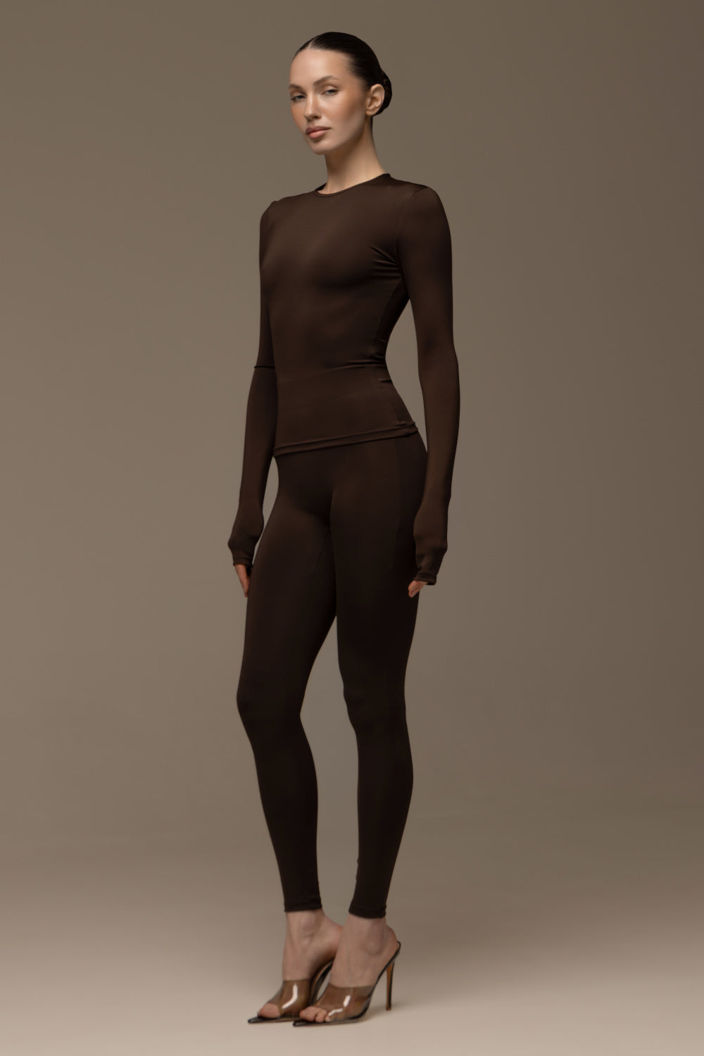 Matte brown long sleeve