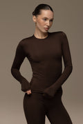 Matte brown long sleeve