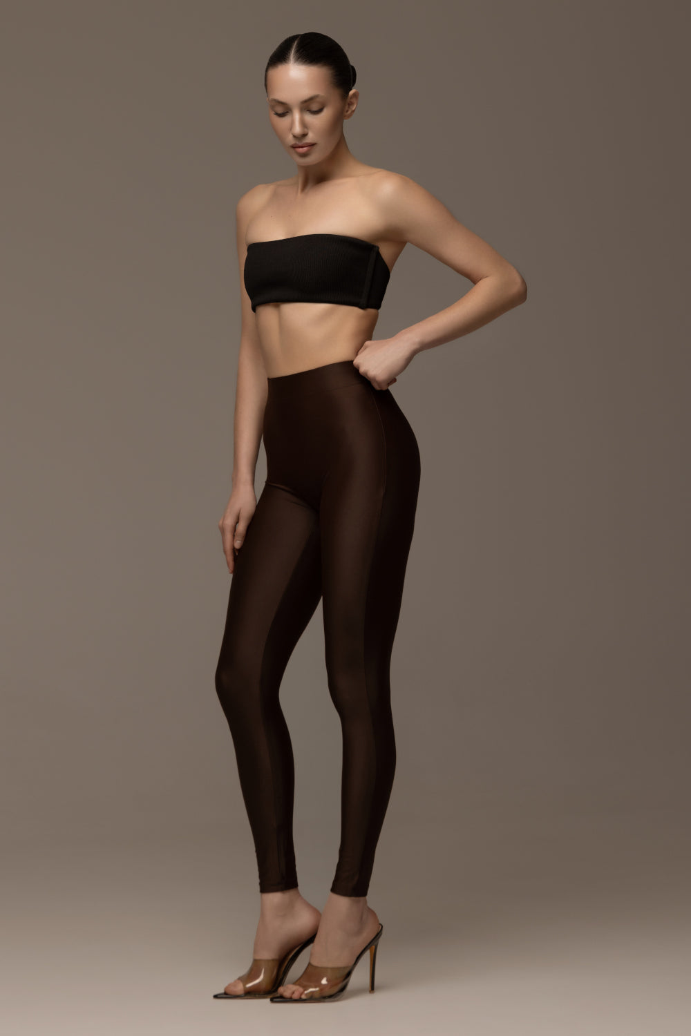 Space brown leggings