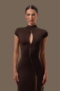 Tokyo dress in brown