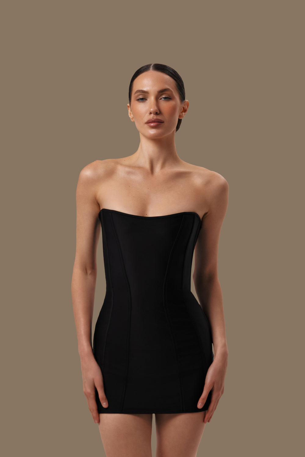 Black corset dress