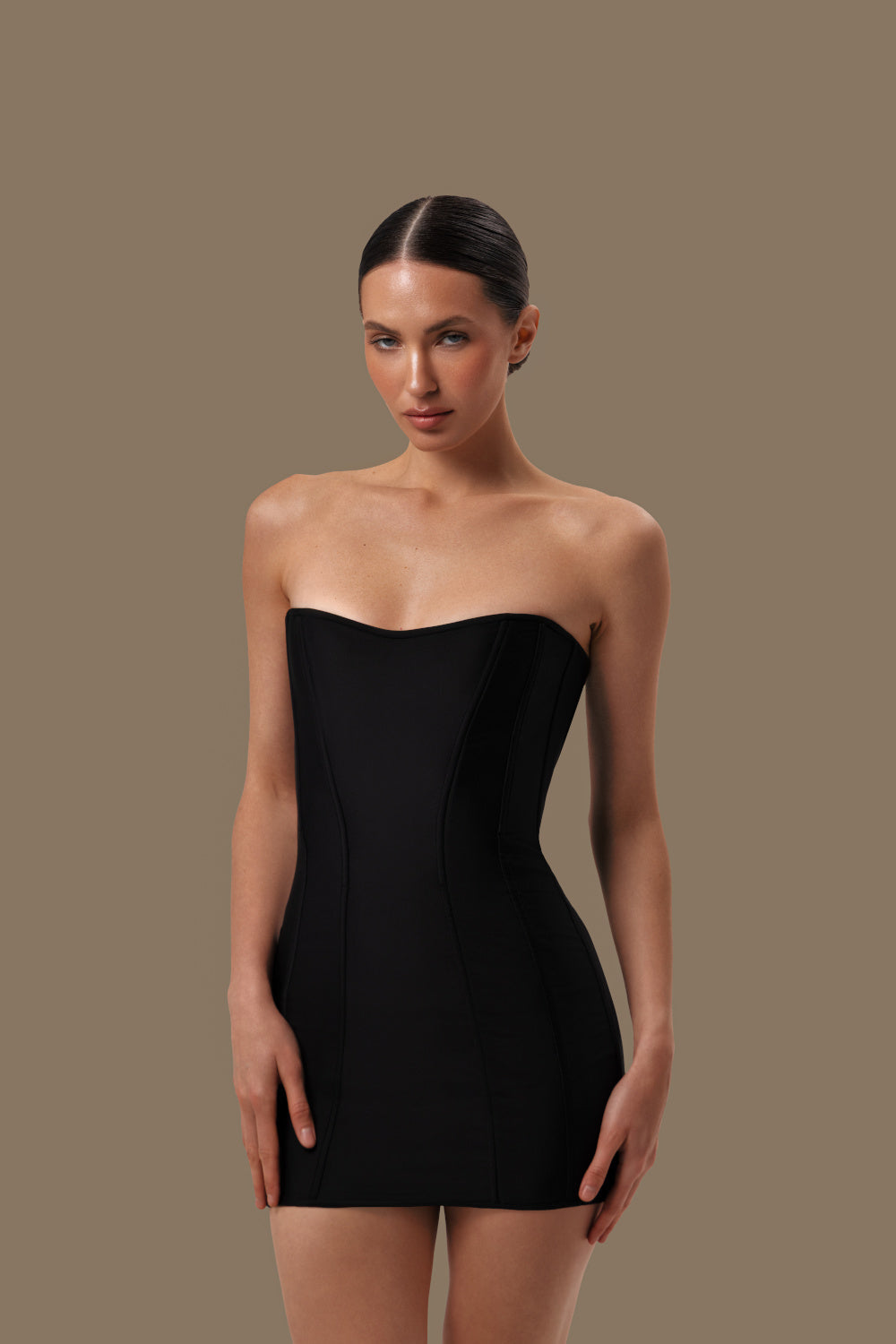Black corset dress