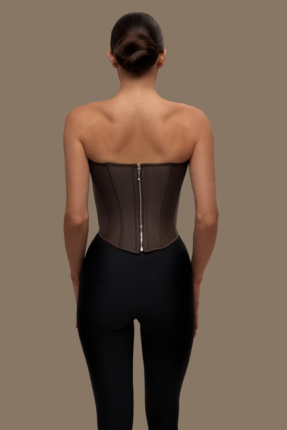 Brown corset top