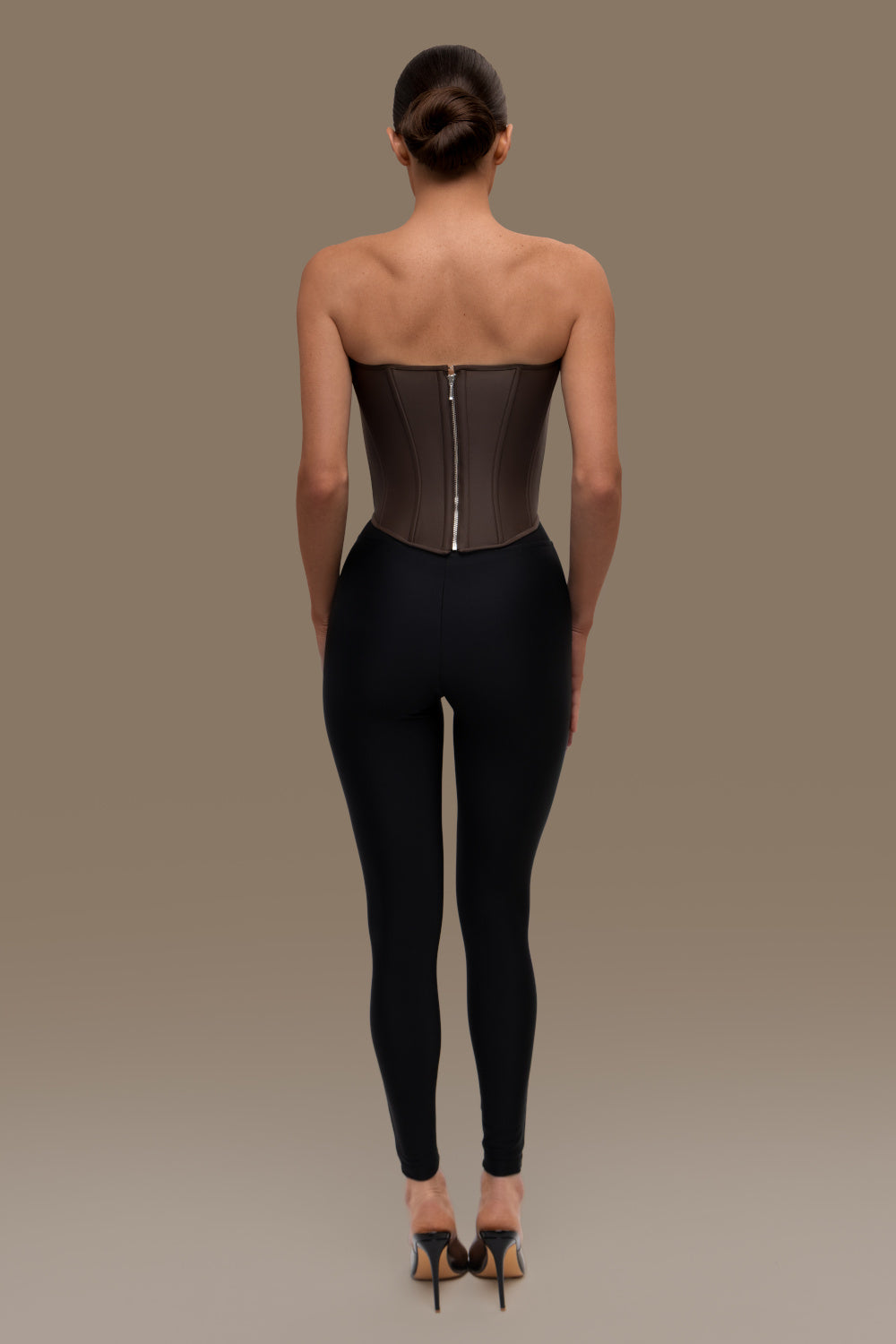 Brown corset top