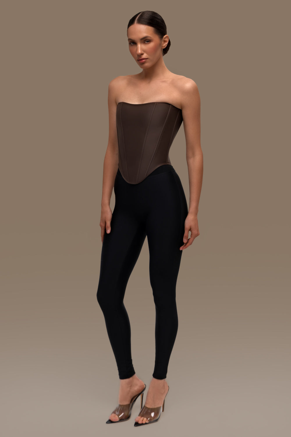 Brown corset top