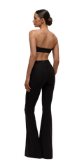 Flared pants matte black